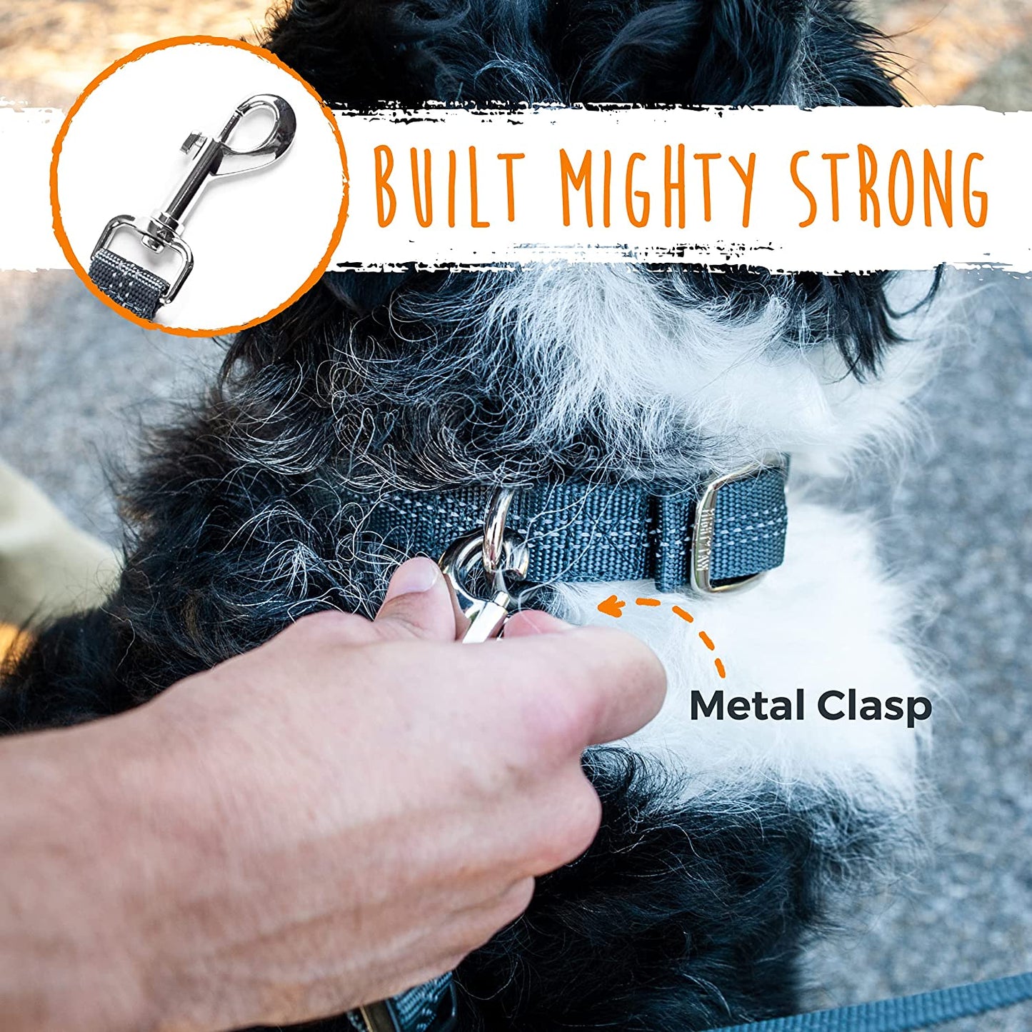 Double Dog Leash, No Tangle Adjustable Split Lead for Two Dogs | Fits 0-100 Lb, 16-24 in Range, Reflective Stitching, Waterproof, Neoprene Padded Handle