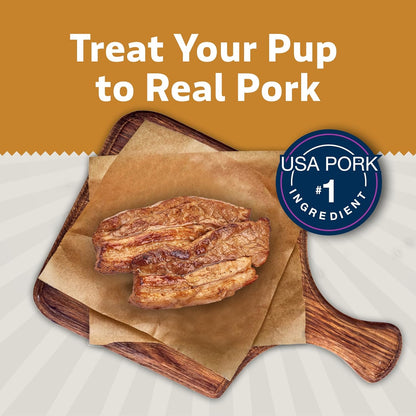 Sizzlers Pork & Cheddar Bacon-Style Dog Treats, 15 Oz